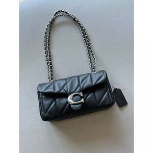 Authentic Coach Tabby 20 Pillow Quilted Black/Brass